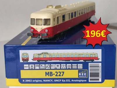 PROMO REE MODELES MB-227 X2902 Autorail X2800 NANCY SNCF HO #70 - Photo 1/4
