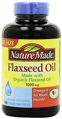 Nature Made Flaxseed Oil 1000 mg 180 Softgels