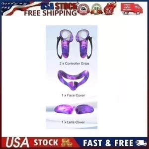 For Meta Quest 3S VR Controller Grips, Face Cover, Silicone Case Eye Mask Set - Picture 1 of 9