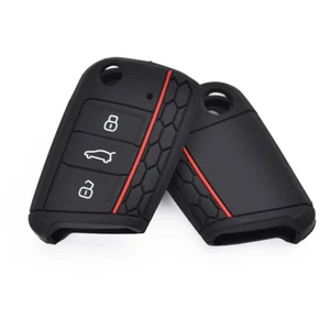 Car Silicone Key Case Cover Remote Fob For VW Polo Golf 7 Tiguan Skoda Octavia - Picture 1 of 5