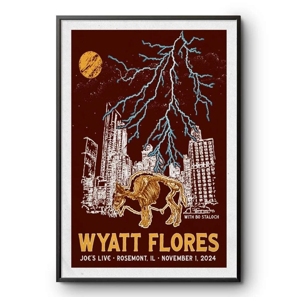 Arte póster Wyatt Flores Rosemont, IL Joe's Live 1 de noviembre de 2024 Foto 1 de 1