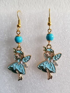 Ohrringe, Blumenfee , Fairy ,Emaille, Geschenk , Adventskalenderfüllung , Trendy - Bild 1 von 3