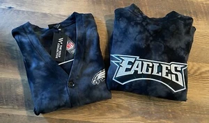 NEW Womens Large Cardigan Philadelphia Eagles Tie Dye Bling - See Video - Picture 1 of 13