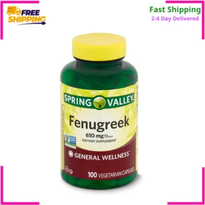Spring Valley Fenugreek Dietary Supplement, 610 mg, 100 Count, 2 PK - Image 1 of 4