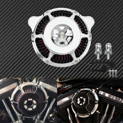 Chrome First Stage Air Cleaner Air Filter Fit For Harley FLHTK FLHR 2017-2020 - Image 1 of 4