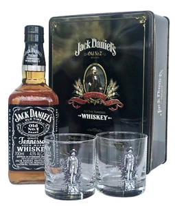 Jack Daniels 1980's Vintage Collectors Tin Set Complete With "Full" Bottle! - Picture 1 of 16
