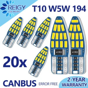 20x T10 T15 194 168 White 24-SMD LED Interior Dome Map License Plate Light Bulbs - Picture 1 of 7