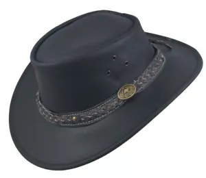 Cowboyhut Westernhut Regenhut Lederhut Australien Hut Wilson 100% Rindsleder - Bild 1 von 12