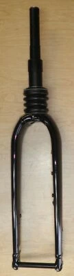 BLACK 27.5" STEEL ROAD BICYCLE SUSPENSION TAPER FORK BIKE PARTS 419-1 - Image 1 of 4
