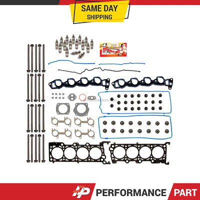 Head Gasket Set Head Bolts Lifters Fit 91-95 Ford Mercury Lincoln 4.6 SOHC VIN W - Image 1 of 4