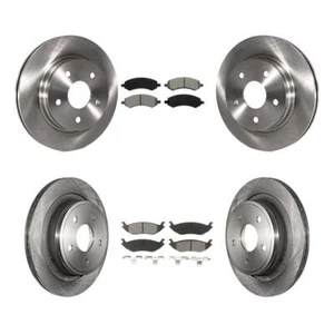 Front Rear Brake Rotors Semi-Metallic Pad Kit For Ram 1500 Dodge Classic Durango - Picture 1 of 12