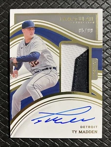 TY MADDEN 2023 Panini Immaculate Rookie Patch Auto RPA /99 Detroit Tigers RC - Picture 1 of 2