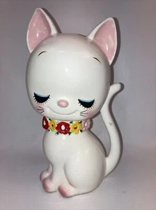 Rune Naito Cat Piggy Bank Period Pottery Vintage Rare Showa Retro From Japan - Picture 1 of 17