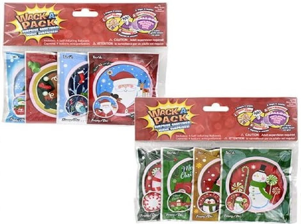 Wack-A-Pack Globos de Navidad Autoinflables, ELIGE TU PACK DE CONTEO PARA VACACIONES Foto 1 de 2