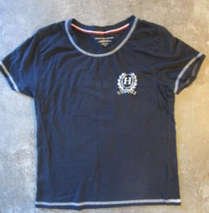 Tommy Hilfiger Navy Blue Sleepwear Womens Short Sleeve Pullover  Top MEDIUM exc - Picture 1 of 5
