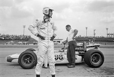 Bill Vukovich Jr Beside His Car For Usac Championship Old Motor Racing Photo