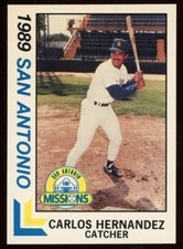 1989 Best Cards San Antonio Missions CARLOS HERNANDEZ RC DODGERS VENEZUELA