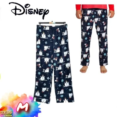 NWOT Disney Men's M Peanuts Snowman Snoopy Pajama Pants only Navy - Image 1 of 4