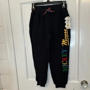 Disney Kids Mickey Mouse Black Joggers size M NWT - Picture 1 of 4