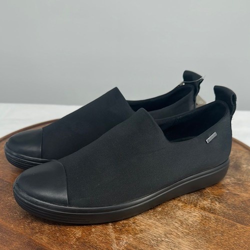 Mocassino impermeabile Ecco Shoes Wm 38 (US 7 7.5) Soft 7 nero slip on sneaker Gtx