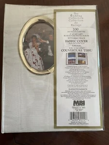 New Wedding Photo Album. Fabric Cover Covered In Plastic 200 Photo Pockets - Picture 1 of 8