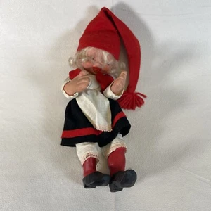 "Muñeco gnomo elfo de Navidad vintage Arne Hasle Nisse Norge Noruega 11"" par" - Imagen 1 de 11