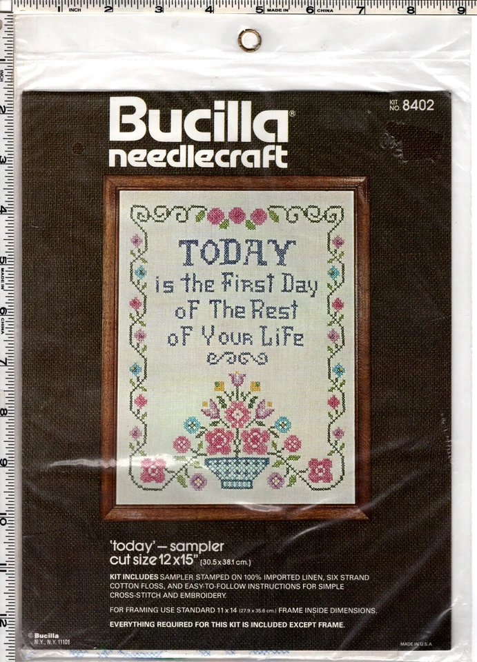 Bucilla 8402 Today Cross Stitch Needlecraft Vintage