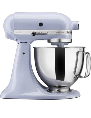 Nuevo KitchenAid KSM150PSLR Artisan Series 5 cuartos Cabezal Inclinable Soporte Mezclador, Lavanda Foto 1 de 4
