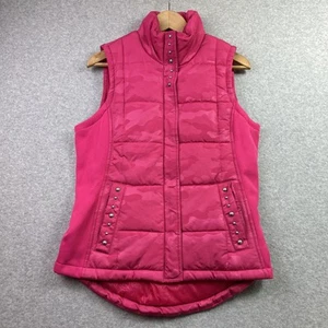 Ariat Womens Sz L Pink Camo Studded Puffer Vest Western Outdoor Country - Picture 1 of 11