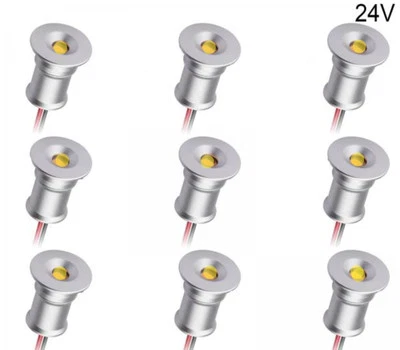 9 Mini Faretto 24V Incasso led 1W luce bianca fredda 6000k esterno interno ip65 - Immagine 1 di 4