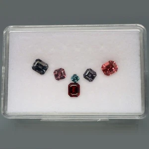 Corte Esmeralda 3x3 a 6x5mm. Espinela Color Elegante Natural Myanmar 6 Piezas/3.79Ct. - Imagen 1 de 6