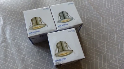 3 X SAXBY SHIELDECO 500 DOWNLIGHT FIRE RATED IP65 DIMMABLE LED LIGHT - Image 1 of 4