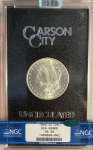 1883-CC GSA NGC & CAC MS65 Morgan Silver Dollar - Picture 1 of 5