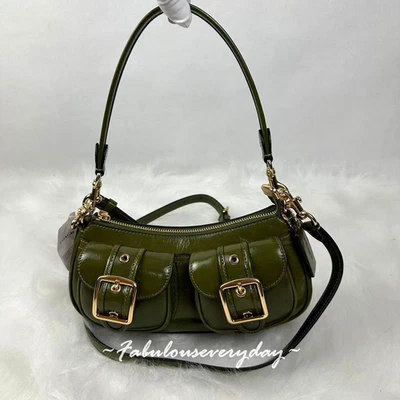 Coach Ashton Bag Shoulder/Crossbody In Glazed Leather/Gold/Olive CBJ01 NWT - Image 1 of 4