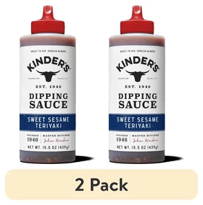 2er Pack Kinder's Sweet Sesam Teriyaki Dip Sauce, 15,5 Unzen Quetschflasche. - Bild 1 von 5