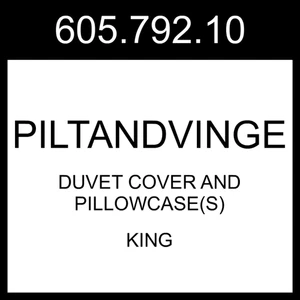 Copripiumino e federa IKEA PILTANDVINGE bianco king 605.792.10 - Foto 1 di 1