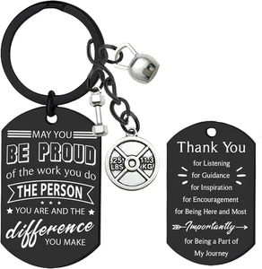 Fitness Gym Keychain Appreciation Gifts - Dumbbell Kettlebell Keychains for Fitn - Picture 1 of 12