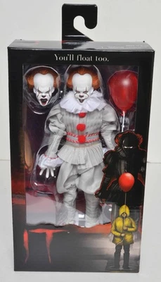 Figura de acción de tela retro Pennywise It 8" NECA NRFB 2017 IT película Foto 1 de 3