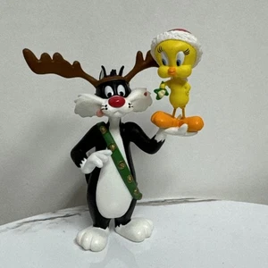 Sylvester & Tweety 1993 Looney Tunes Rentier Punze Weihnachtsschmuck - Bild 1 von 7