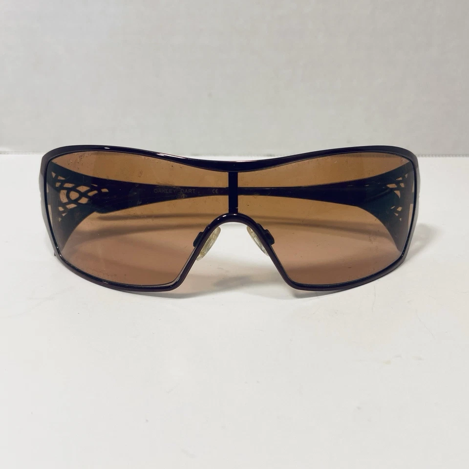 Y2K Oakley Dart sunglasses model 05-662 FRAMES ONLY Berry Bronze 131 130 - Image 1 of 4