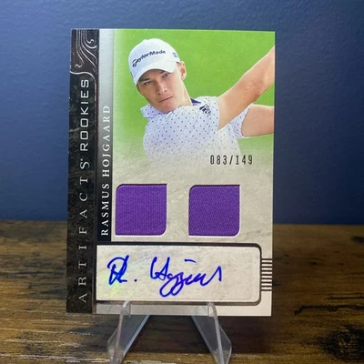 2021 Artifacts Rookies Tier 1 Memorabilia /149 Rasmus Hojgaard #AR-RH Auto RC - Image 1 of 2