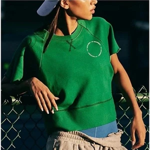 Free People Movement Meditate Green Tee Women’s Size Small NWOT - Picture 1 of 6