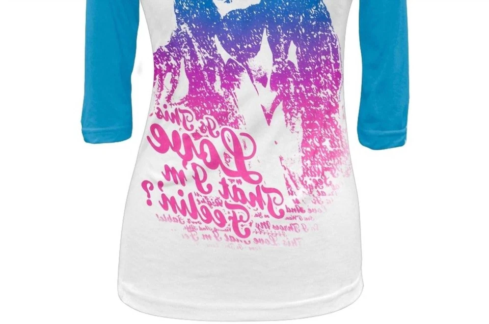 Bob Marley Women's Is This Love Juniors Raglan Tee White - Image 1 of 1