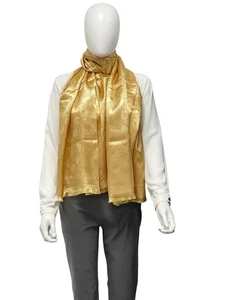 BUFANDA DE SEDA MOTIVO: ELEFANTES EN ORO 70 X 170 CM SOGNI D ́ORO CAZA DE JOYAS - Imagen 1 de 4