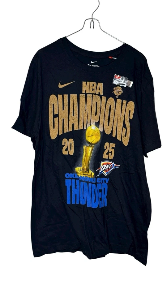 Oklahoma City Thunder Nike 2025 NBA Finals Champions Locker Room Shirt Size XXL