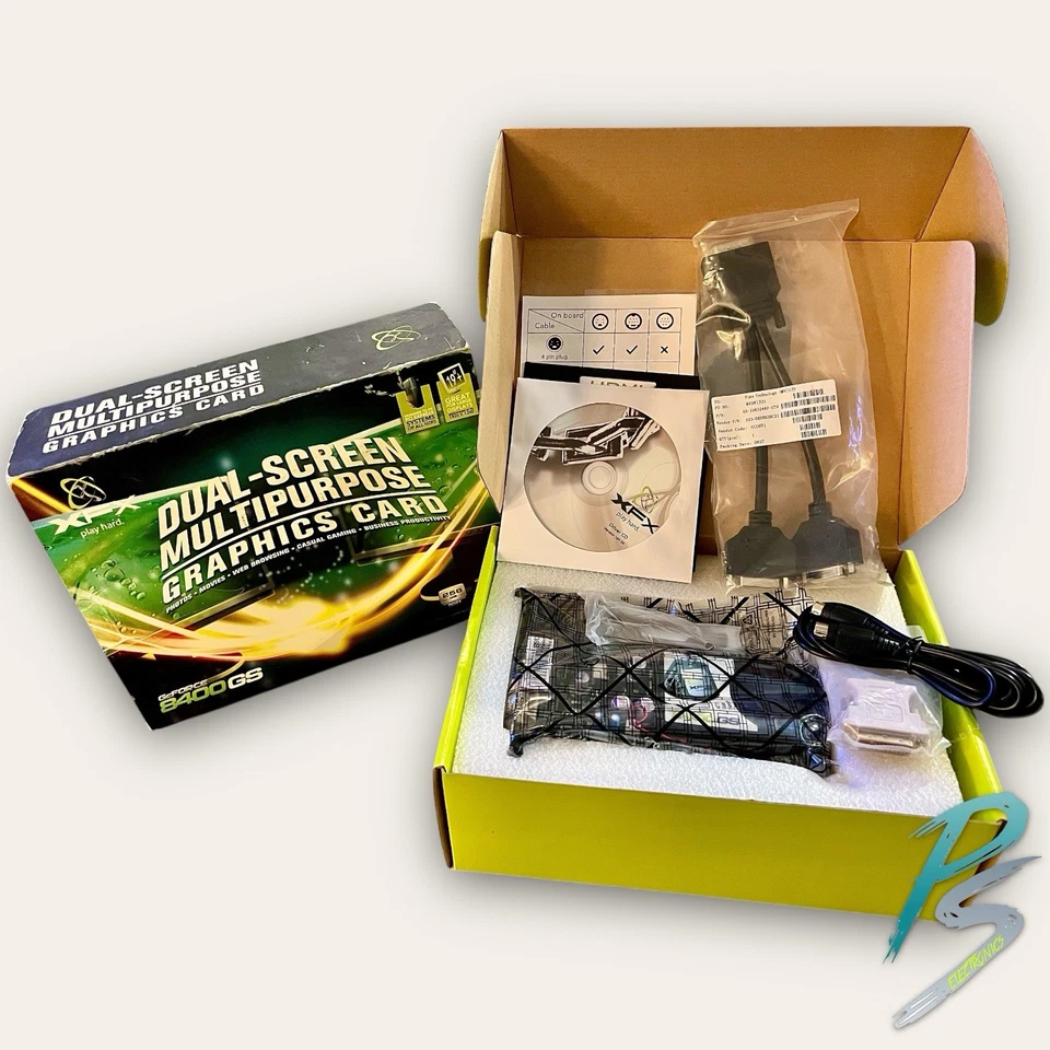 XFX GeForce 8400GS 256MB DDR2 DMS-59 Dual DVI TV PCIe Graphics Card (PVT86SWML4) - Image 1 of 4