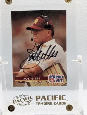 Joe Gibbs Autographed 1992 Pro Set #90 Washington Redskins Coach - Image 1 of 3