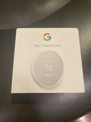Google Nest Smart Thermostat 4th Generation  G4CVZ-US New Sealed Box Snow - Image 1 of 4
