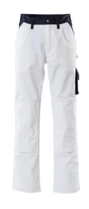 STOCK CLEARANCE -MASCOT TORINO TROUSER WHITE / NAVY 32R - Picture 1 of 2