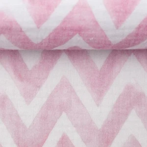 Musselin Double Gauze Thea Zickzack Rosa Baumwolle Kates Nähkästchen - Bild 1 von 8